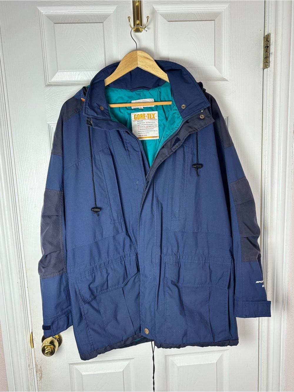 Vintage Sportif USA Gore-Tex Parka Jacket Men M Waterproof Fishing Hiking 90s